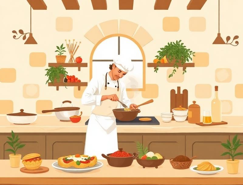 caterer in Tuscany — illustration