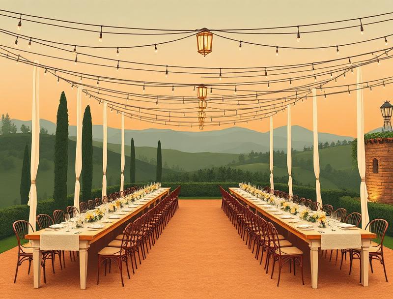 caterer in Tuscany — illustration
