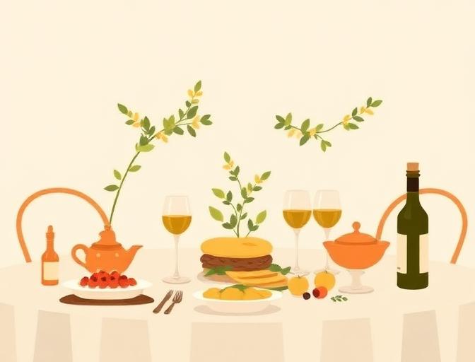 mobile bar in Tuscany — illustration