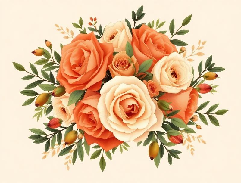 florist in Tuscany — illustration