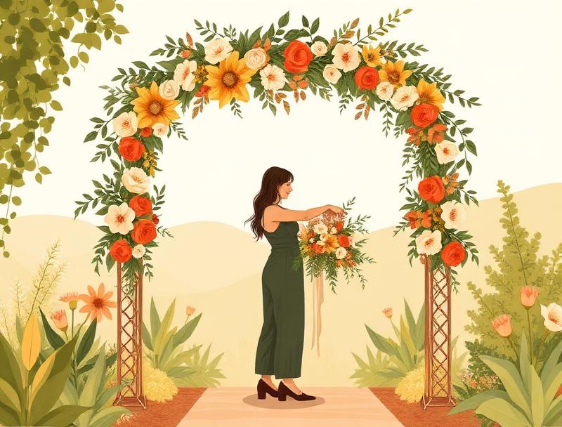 florist in Tuscany — illustration
