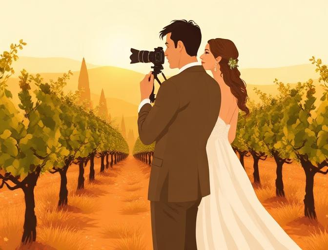photo booth in Tuscany — illustration