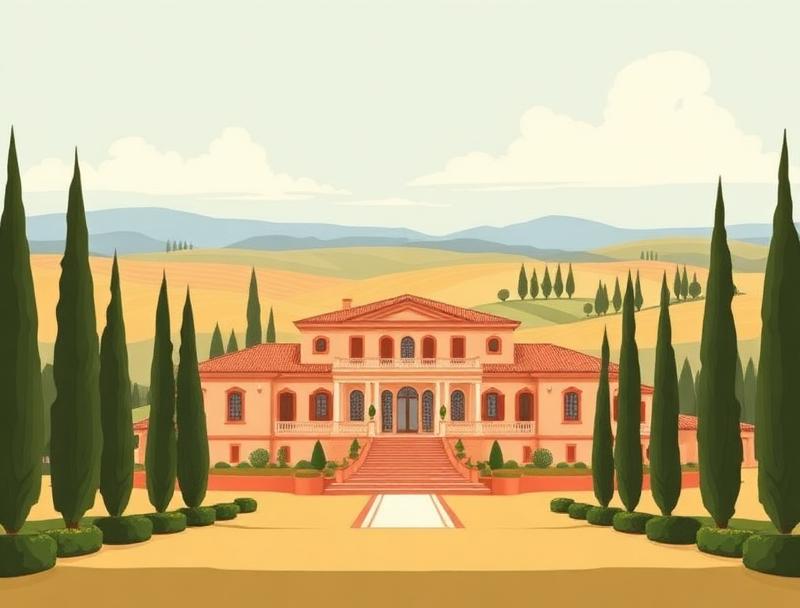 wedding venue in Tuscany — illustration