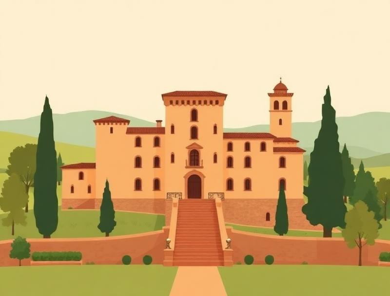wedding venue in Tuscany — illustration